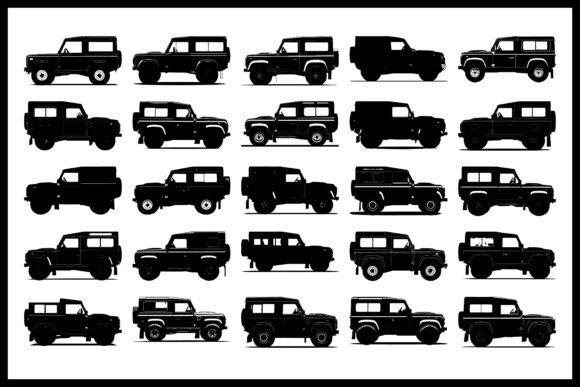 Classic off-Road 4x4 Silhouette Set6