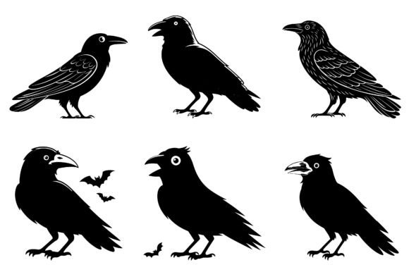 Crow Halloween Silhouette Vector Review