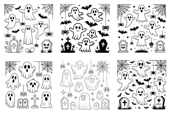 Cute Ghost Halloween Line Art Review
