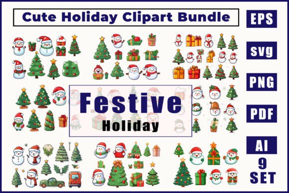 Cute Holiday Clipart Bundle Set Review