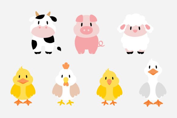 Farm Animal Cartoon - Front View Review