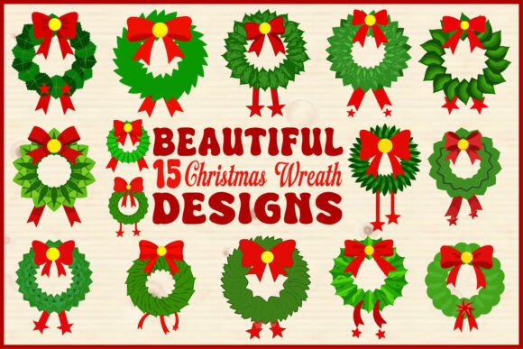 Festive Christmas Wreath Clipart Set Review
