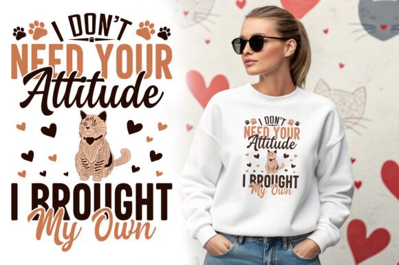 Moody Attitude Cat Vector Graphic Design Review