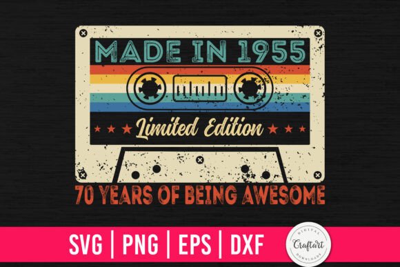 Review: Made in 1955 70th Birthday Gifts Embroidery Design