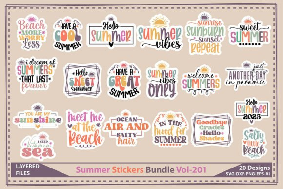 Summer Stickers Bundle Vol-201: A Designer’s Embroidery Review