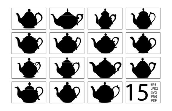 Teapot Silhouette Vector Graphic for T-S Review