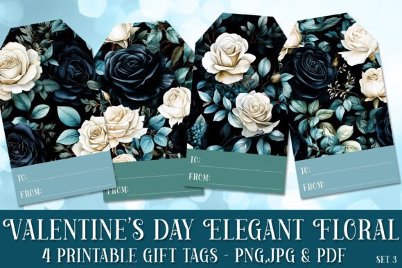 Valentine s Day Roses Gift Tags 3