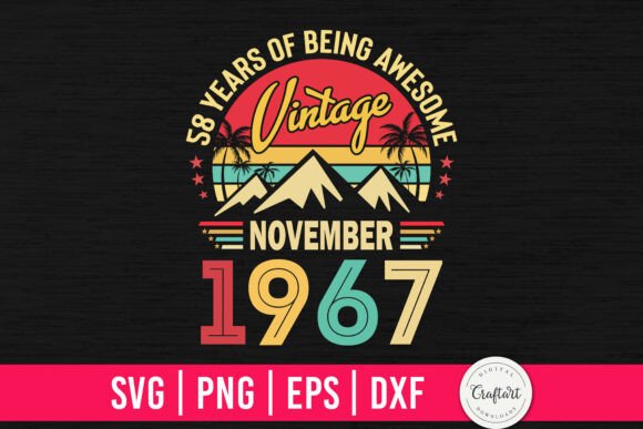 Vintage 1967 November 58th Birthday Embroidery Review