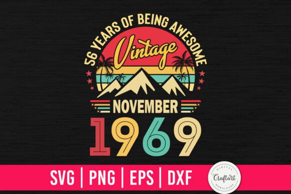 Vintage 1969 November 56th Birthday Embroidery Review