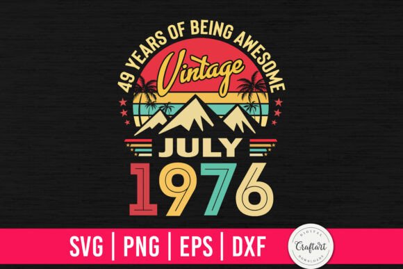 Vintage 1976 July 49th Birthday Embroidery Review
