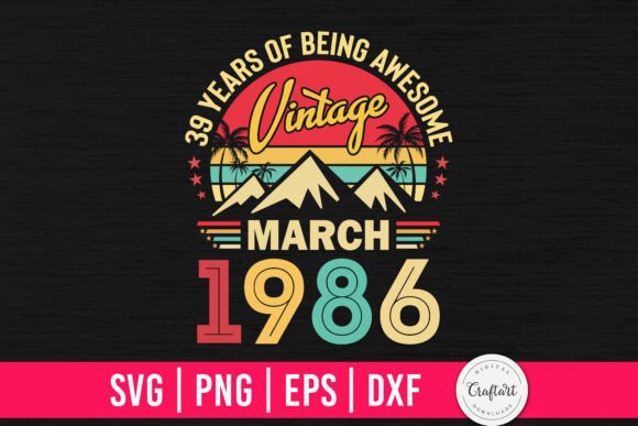 Vintage 1986 March 39th Birthday Embroidery Review