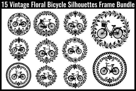 Vintage Floral Bicycle Silhouettes Frame3 Review