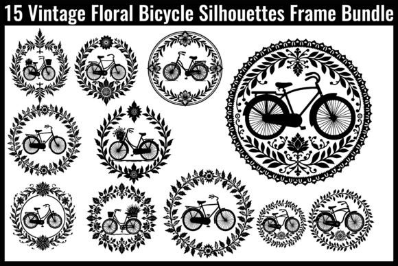 Vintage Floral Bicycle Silhouettes Frame5 Review
