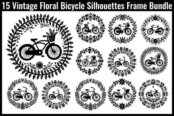 Vintage Floral Bicycle Silhouettes Frame7 Review